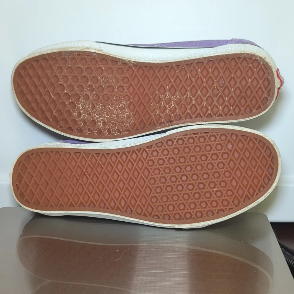 Vans Old Skool Low-Top Sneakers Purple + White Men's Size 9 Women's Size 10.5 - Picture 8 of 9